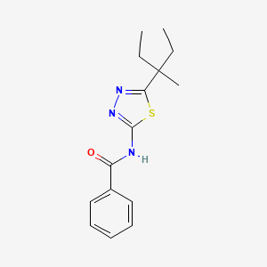 molecular formula C15H19N3OS B8674102 N-(5-(3-Methylpentan-3-yl)-1,3,4-thiadiazol-2-yl)benzamide CAS No. 82560-21-2