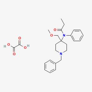 molecular formula C25H32N2O6 B8674103 N-(1-Benzyl-4-(methoxymethyl)-4-piperidyl)-N-phenylpropionamide oxalate CAS No. 61086-13-3