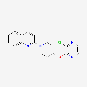 molecular formula C18H17ClN4O B8674129 2-(4-((3-Chloropyrazin-2-yl)oxy)piperidin-1-yl)quinoline 
