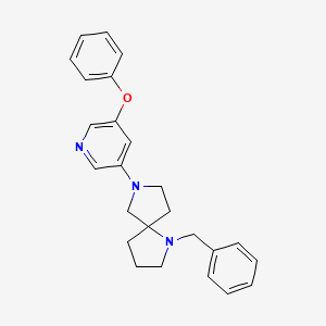 molecular formula C25H27N3O B8674181 1-Benzyl-7-(5-phenoxypyridin-3-yl)-1,7-diazaspiro[4.4]nonane CAS No. 646055-72-3