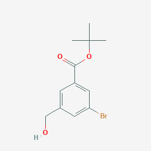 molecular formula C12H15BrO3 B8674202 Tert-butyl 3-bromo-5-(hydroxymethyl)benzoate 