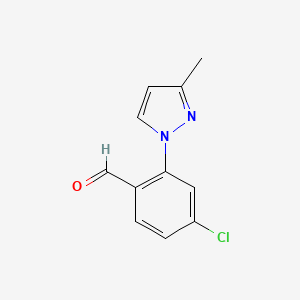 4-Chloro-2-(3-methyl-1H-pyrazol-1-yl)benzaldehyde