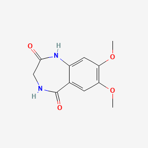 molecular formula C11H12N2O4 B8674240 7,8-dimethoxy-3,4-dihydro-1H-1,4-benzodiazepine-2,5-dione CAS No. 61471-51-0