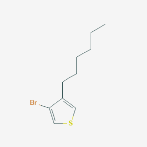 molecular formula C10H15BrS B8674272 3-Bromo-4-hexylthiophene CAS No. 827346-70-3