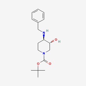 molecular formula C17H26N2O3 B8674284 tert-butyl (3R,4R)-4-(benzylamino)-3-hydroxypiperidine-1-carboxylate 