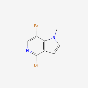 molecular formula C8H6Br2N2 B8674312 4,7-Dibromo-1-methyl-1H-pyrrolo[3,2-c]pyridine 
