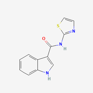 molecular formula C12H9N3OS B8674359 N-(1,3-thiazol-2-yl)-1H-indole-3-carboxamide 