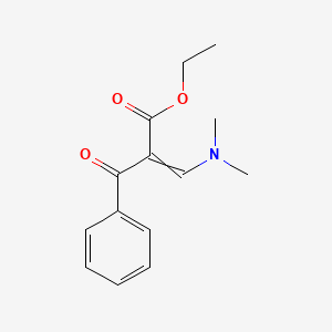molecular formula C14H17NO3 B8674360 Ethyl-2-benzoyl-3-dimethylaminopropenoate 
