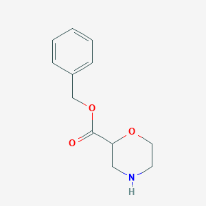 molecular formula C12H15NO3 B8674406 Benzyl morpholine-2-carboxylate 