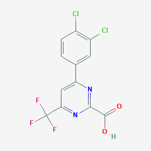 4-(3,4-Dichloro-phenyl)-6-trifluoromethyl-pyrimidine-2-carboxylic acid