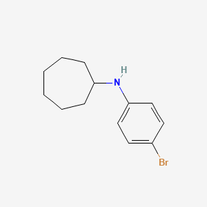 molecular formula C13H18BrN B8674434 N-(4-bromophenyl)cycloheptanamine 