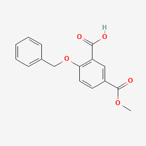 molecular formula C16H14O5 B8674438 Methyl 4-benzyloxy-3-carboxybenzoate 