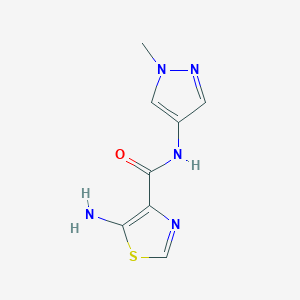molecular formula C8H9N5OS B8674448 5-amino-N-(1-methyl-1H-pyrazol-4-yl)thiazole-4-carboxamide 