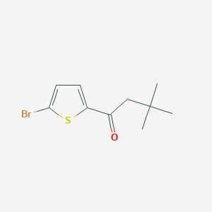 molecular formula C10H13BrOS B8674452 2-Bromo-5-(3,3-dimethylbutyryl)-thiophene 