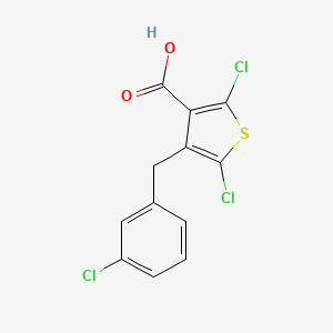 molecular formula C12H7Cl3O2S B8674456 2,5-Dichloro-4-(3-chlorobenzyl)thiophene-3-carboxylic acid 