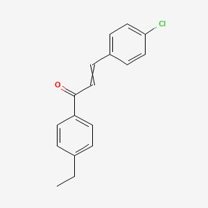 molecular formula C17H15ClO B8674466 3-(4-Chlorophenyl)-1-(4-ethylphenyl)prop-2-en-1-one 