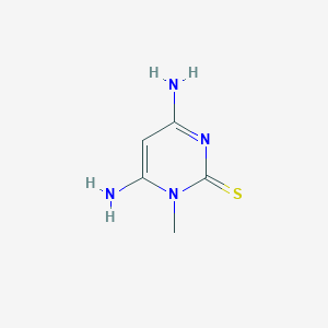 molecular formula C5H8N4S B8674478 2(1H)-Pyrimidinethione, 4,6-diamino-1-methyl- CAS No. 57712-21-7