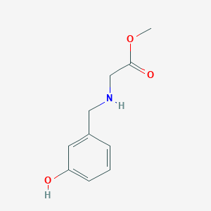 molecular formula C10H13NO3 B8674482 Methyl 2-(3-hydroxybenzylamino)acetate 