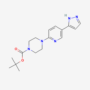 molecular formula C17H23N5O2 B8674498 4-[5-(2H-Pyrazol-3-yl)pyridin-2-yl]piperazine-1-carboxylic acid tert-butyl ester 