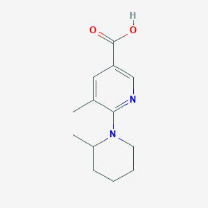 5-Methyl-6-(2-methylpiperidin-1-yl)nicotinic acid