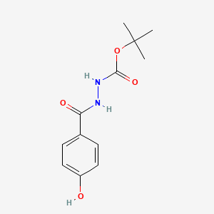 molecular formula C12H16N2O4 B8674524 Tert-butyl 2-(4-hydroxybenzoyl)hydrazinecarboxylate 