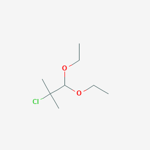 molecular formula C8H17ClO2 B8674560 2-Chloro-1,1-diethoxy-2-methylpropane CAS No. 166886-04-0