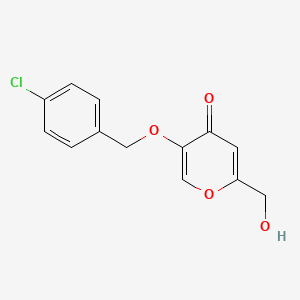 molecular formula C13H11ClO4 B8674561 5-(4-Chloro-benzyloxy)-2-hydroxymethyl-pyran-4-one 