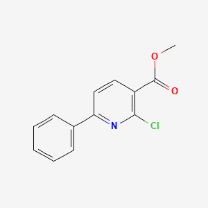molecular formula C13H10ClNO2 B8674566 Methyl 2-chloro-6-phenylpyridine-3-carboxylate CAS No. 275384-67-3