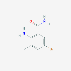 molecular formula C8H9BrN2O B8674618 2-Amino-5-bromo-3-methylbenzamide 