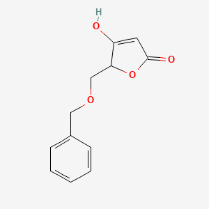 molecular formula C12H12O4 B8674645 5-[(Benzyloxy)methyl]-4-hydroxyfuran-2(5H)-one CAS No. 526203-78-1