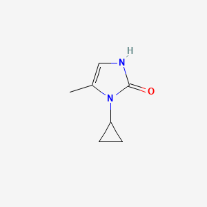 molecular formula C7H10N2O B8674659 Cyclopropyl-5-methyl-1,3-dihydro-imidazol-2-one 