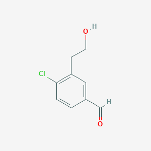 molecular formula C9H9ClO2 B8674664 4-Chloro-3-(2-hydroxyethyl)benzaldehyde 