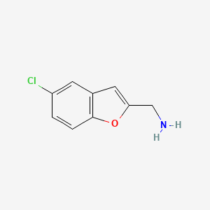 molecular formula C9H8ClNO B8674670 (5-Chloro-1-benzofuran-2-yl)methanamine CAS No. 165735-64-8