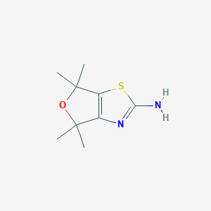 molecular formula C9H14N2OS B8674731 4,4,6,6-Tetramethyl-4,6-dihydrofuro[3,4-d]thiazol-2-amine 