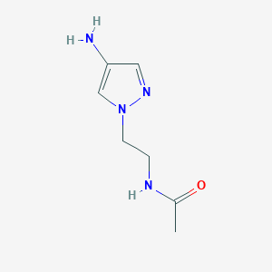 molecular formula C7H12N4O B8674758 N-(2-(4-amino-1H-pyrazol-1-yl)ethyl) acetamide 