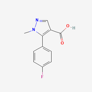 molecular formula C11H9FN2O2 B8674772 5-(4-fluorophenyl)-1-methyl-1H-pyrazole-4-carboxylic acid 