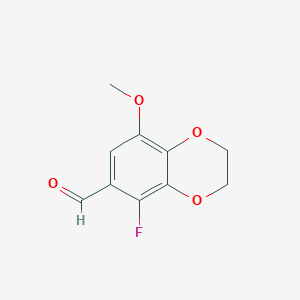 5-Fluoro-8-methoxy-2,3-dihydrobenzo[b][1,4]dioxine-6-carbaldehyde