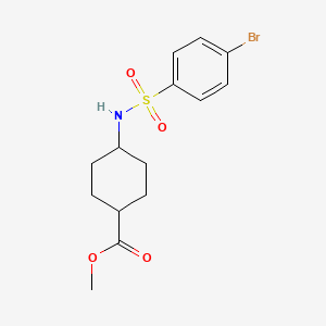 molecular formula C14H18BrNO4S B8674800 Methyl 4-(4-bromophenylsulfonamido)cis-cyclohexanecarboxylate 