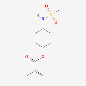 molecular formula C11H19NO4S B8674821 4-[(Methanesulfonyl)amino]cyclohexyl 2-methylprop-2-enoate CAS No. 820972-51-8