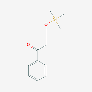 molecular formula C14H22O2Si B8674826 3-Methyl-1-phenyl-3-[(trimethylsilyl)oxy]butan-1-one CAS No. 144741-40-2