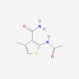 molecular formula C8H10N2O2S B8674830 2-(Acetylamino)-4-methylthiophene-3-carboxamide 