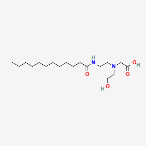 B8674840 Glycine, N-(2-hydroxyethyl)-N-[2-[(1-oxododecyl)amino]ethyl]- CAS No. 45278-24-8