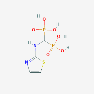 molecular formula C4H8N2O6P2S B8674848 [[(2-Thiazolyl)amino]methylene]-1,1-bisphosphonate CAS No. 118054-12-9