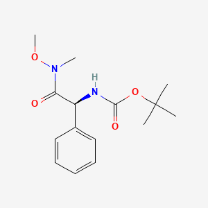 molecular formula C15H22N2O4 B8674850 Tert-butyl (s)-(2-(methoxy(methyl)amino)-2-oxo-1-phenylethyl)carbamate 