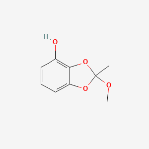 molecular formula C9H10O4 B8674858 2-Methoxy-2-methyl-2H-1,3-benzodioxol-4-ol CAS No. 27648-85-7
