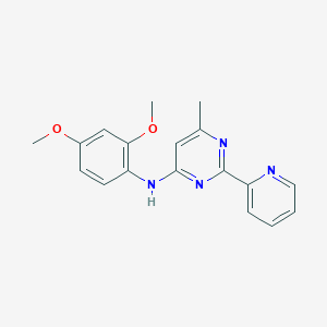 molecular formula C18H18N4O2 B8674862 N-(2,4-Dimethoxyphenyl)-6-methyl-2-(pyridin-2-yl)pyrimidin-4-amine CAS No. 750564-48-8