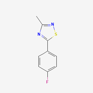 molecular formula C9H7FN2S B8674902 5-(4-Fluorophenyl)-3-methyl-1,2,4-thiadiazole 