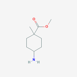 molecular formula C9H17NO2 B8674916 Methyl 4-amino-1-methyl-1-cyclohexanecarboxylate 