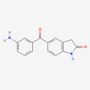molecular formula C15H12N2O2 B8674948 5-(3-Amino-benzoyl)-1,3-dihydro-indol-2-one 