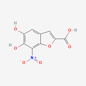molecular formula C9H5NO7 B8674956 5,6-Dihydroxy-7-nitro-1-benzofuran-2-carboxylic acid CAS No. 921197-11-7